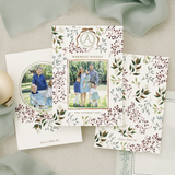 Fleur de Noël Hollyberry - Watercolor Printed Holiday Card