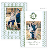 Laurel & Light Mist- Watercolor Printed Holiday Card
