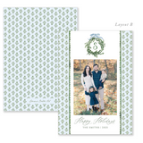 Laurel & Light Mist- Watercolor Printed Holiday Card