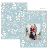 Fleur de Noël Winter Sky - Watercolor Printed Holiday Card