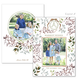Fleur de Noël Hollyberry - Watercolor Printed Holiday Card