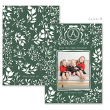 Fleur de Noël Evergreen - Watercolor Printed Holiday Card