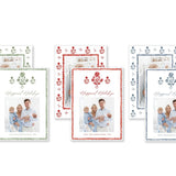 Tres Fleur, Multiple colors available- Watercolor Printed Holiday Card